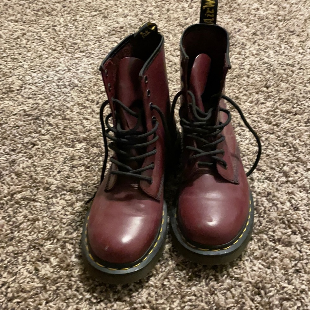 Dr. Martens Maroon lace-up boot